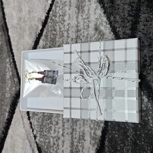 MINI JACK DANIELS WHISKEY BOTTLES DANGLING EARRINGS GIFT BOX PRICE FIRM